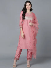 Poly Silk Embroidered Kurta Trouser With-PKSKD1159A
